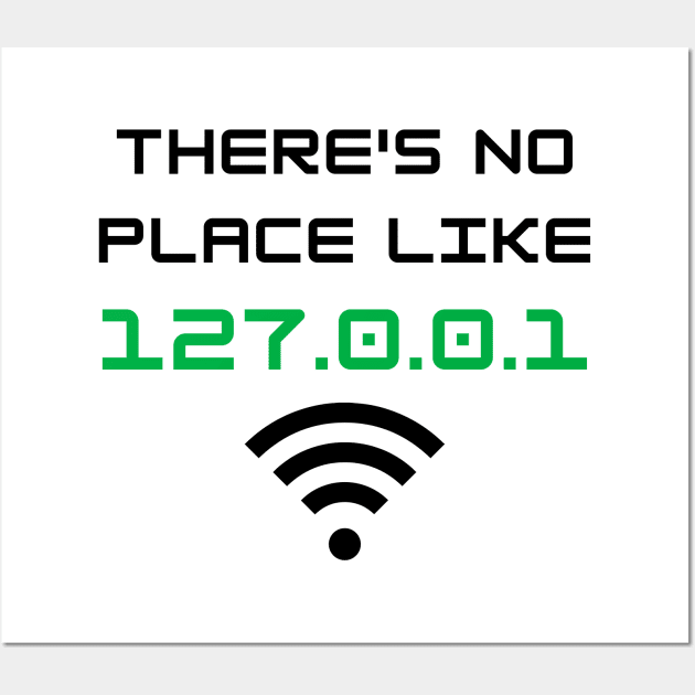 There's No Place Like 127.0.0.1 Developer Pun Wall Art by A.P.